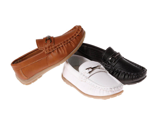 Josmo Boys’ Shoes: Stylish Casual Leatherette Moccasin Driving Loafers ( Toddler / Little Kids)