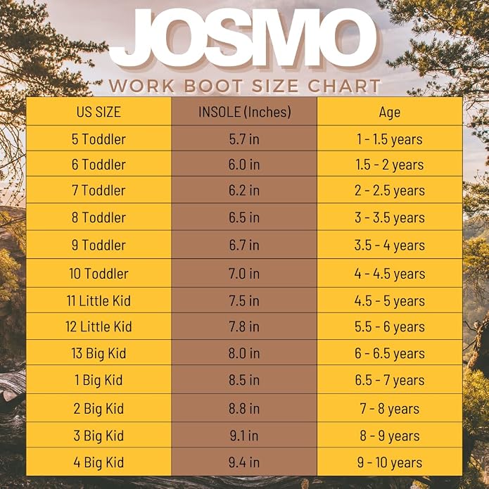 Josmo Kids' Outdoor Hiking Boots, Lace-Up Casual Adventure Boots for Everyday Wear (Toddler/Little Kid)