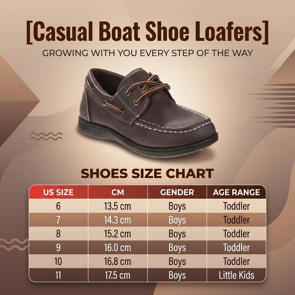 Josmo Casual Boat Shoe Loafers Boys Boat Shoe Style Easy Slipon Casual Wear Comfort Fit Durable (Toddler/ Little Kid)