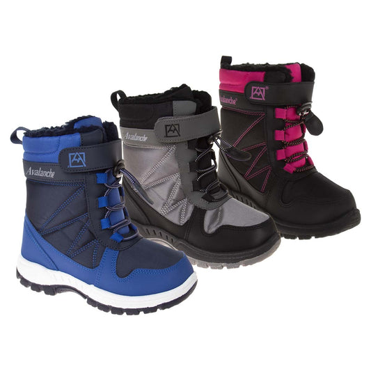 Avalanche Kids' Unisex Winter Snow Boots, Insulated Water-Resistant Cold Weather Boots (Little Kid/Big Kid)