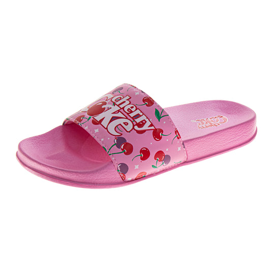 CocaCola Cherry COKE Casual Slides for Women Comfortable QuickDry Beach Pool Summer Sandals (Adult)