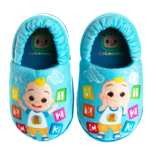 Cocomelon Dual Sizes Boys Nylex Fabric Slippers