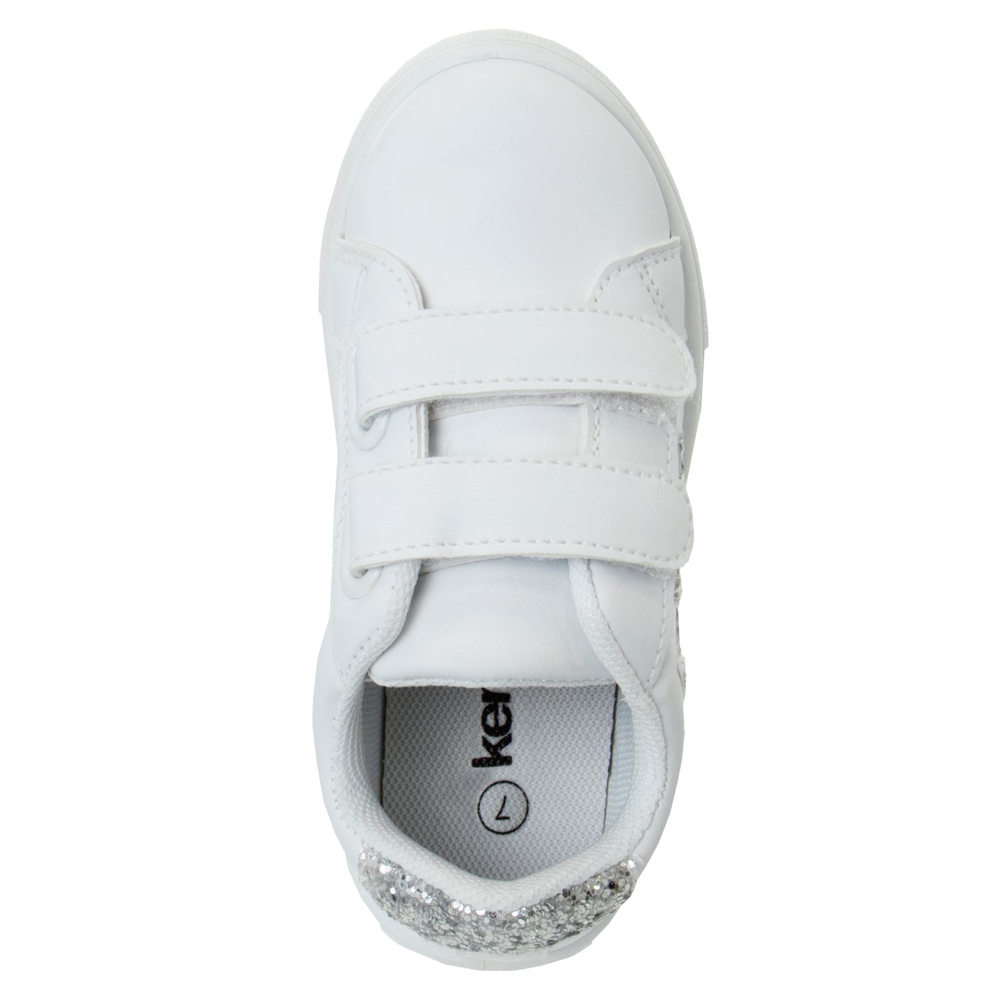 Kensie Girl Glittery Casual Sneakers Girls' Easy Hook & Loop Stylish Everyday Wear Comfort Fit Fashionable (Little Kid / Toddler)