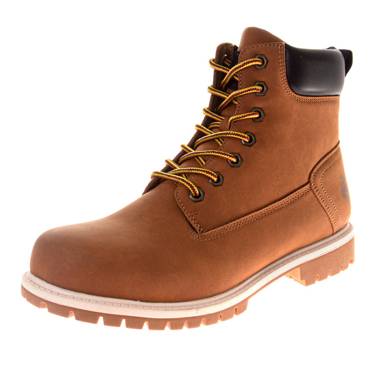 U.S. Polo Assn Work Boots Men's Rugged Style Durable Construction LaceUp Tough Tread Comfortable Fit (Adults)
