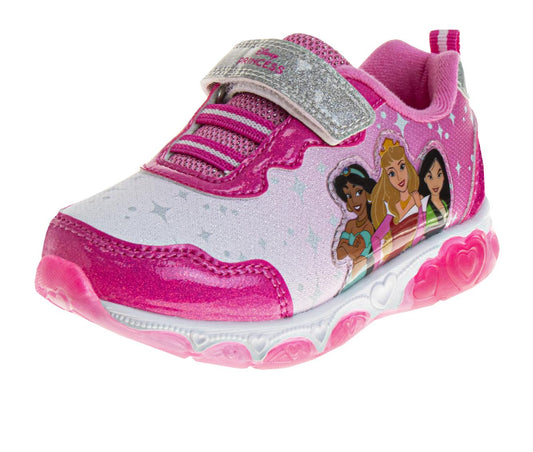 Disney Girls Princess Characters Light Up Laceless Shoes (Toddler/Little Girl)