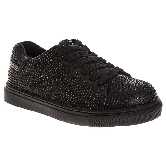 Badgley Mischka Glitzy Sneakers Girls' Sparkly Fashion Forward Stylish Everyday Wear Comfort Fit Durable (Little Kid / Big Kid)