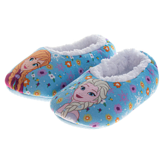 Disney Frozen Elsa Slippers for Girls Elsa Design Comfortable Cozy Indoor Soft (Toddler / Little Kid)