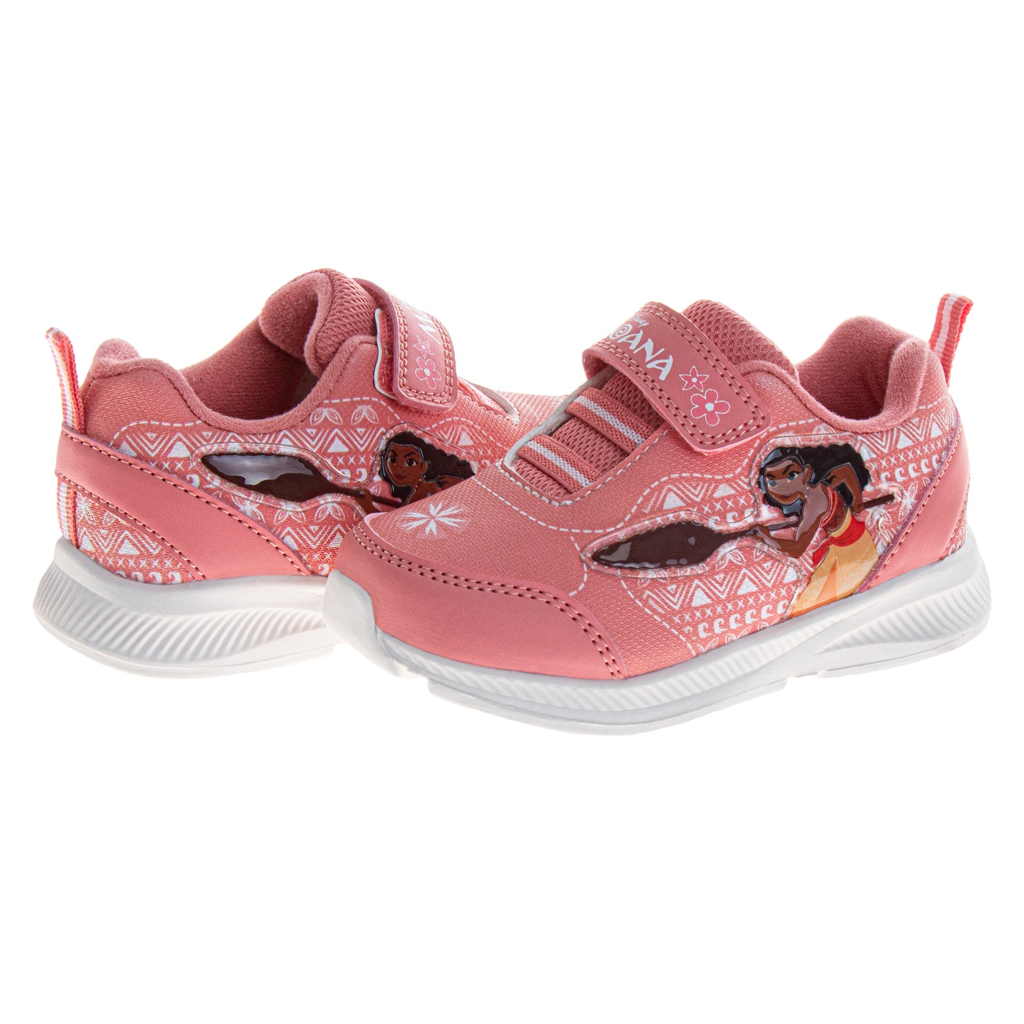 Moana Girls' Hook and Loop Light Up Fashion Sneakers (Toddler/Little Kid)