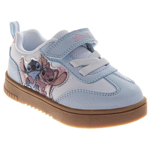 Disney Stitch Sneakers Girls Cute Alien Casual Style Easy On/Off Durable Rubber Sole Comfortable (Toddler / Little Kid)