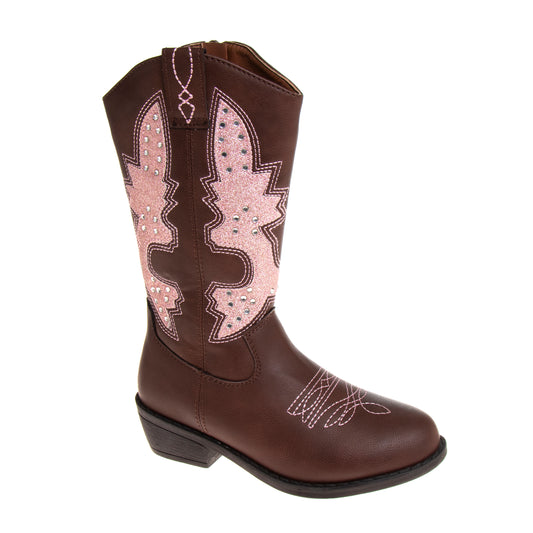 Kensie Girl Cowgirl Boots Girls' Western Style Fashion Forward Stylish Comfort Fit Durable (Little Kid)