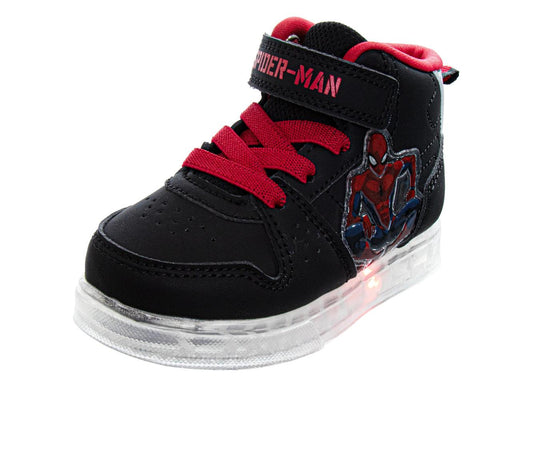 Marvel Spiderman Design Super Hero Sneakers Boys WebSlinger Athletic Running Hook and Loop Durable Tread (Toddler / Little Kid)