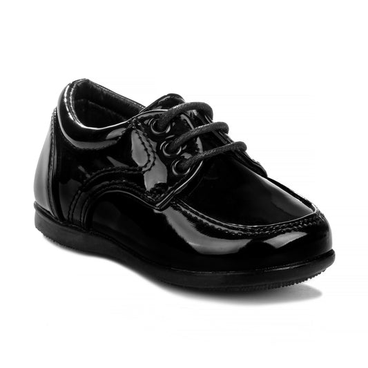 Josmo Toddler Patent Dress Shoes for Boys & Girls – Classic Lace-Up Formal Shoes for Weddings, Church & Special Occasions (Infant/Toddler)