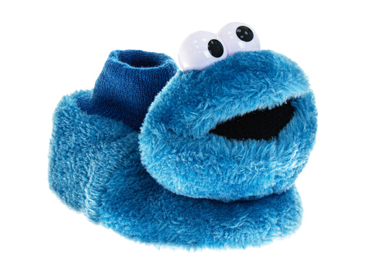 Sesame Street Happy Cookie Monster Dual Sizes Boys Slippers (Toddlers)