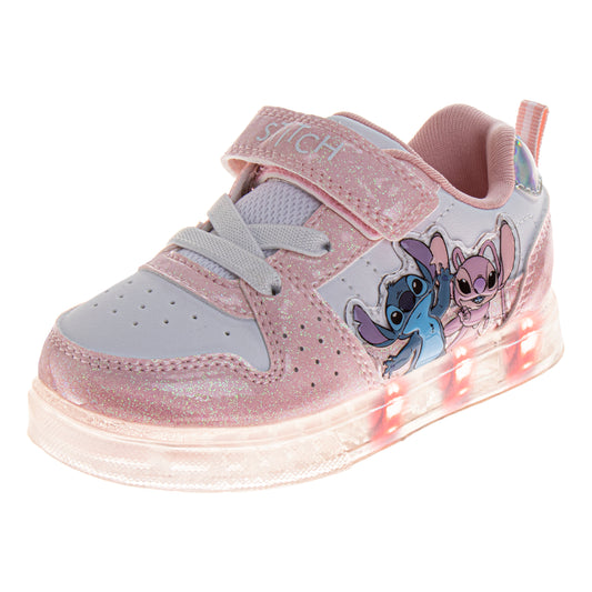 Disney Stitch Design Sneakers Girls Cute Alien Casual Style Comfortable Fit Durable Tread Easy Wear (Toddler / Big Kid)