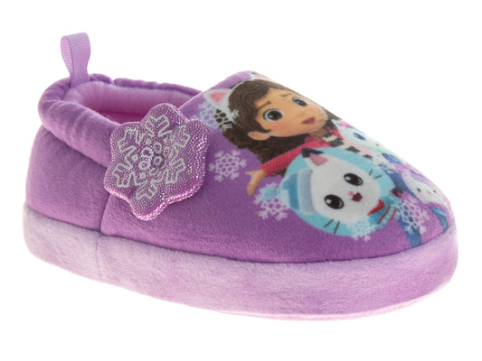 Gabby's Dollhouse slippers Girls - Gabbys indoor cute house shoes Lightweight Warm Comfort plush fuzzy Kitty Cat slipper (sizes toddler)