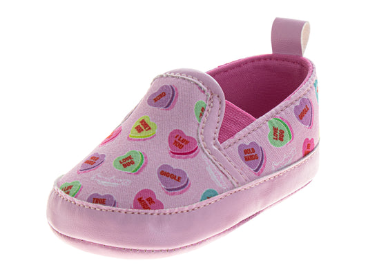Sweethearts Conversation Hearts SlipOn Shoes Baby Girl's Adorable Easy On/Off NoLace Design Sweet Design Casual Comfort (Big Kids)