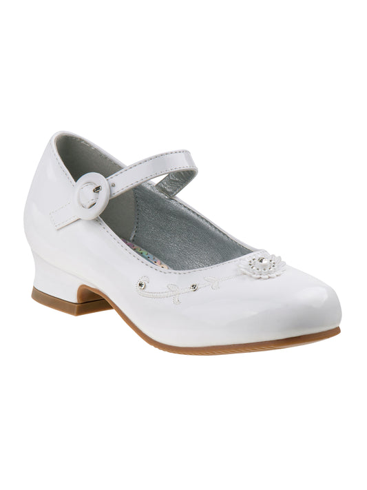 Josmo Girls' Mary Jane Dress Shoes with Low Heel â€“ Flower Girl Wedding Party Shoes (Little Kid/Big Kid)