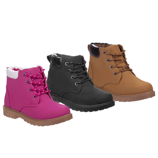 Josmo Kids' Outdoor Hiking Boots, Lace-Up Casual Adventure Boots for Everyday Wear (Toddler/Little Kid)