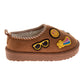 Josmo Kids' Cozy Plush Slip-On House Slippers, Fun Patch Indoor Outdoor Slippers (Toddler)