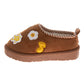 Josmo Kids' Cozy Plush Slip-On House Slippers, Fun Patch Indoor Outdoor Slippers (Toddler)