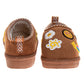 Josmo Kids' Cozy Plush Slip-On House Slippers, Fun Patch Indoor Outdoor Slippers (Toddler)