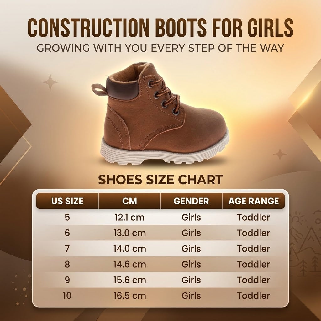 Josmo Construction Boots for Girls' Durable Rugged Work Style (Toddler)