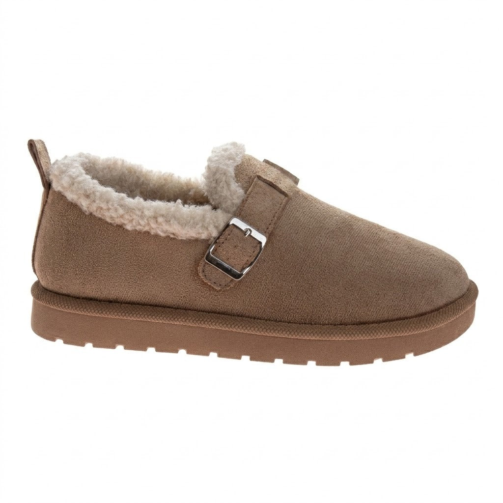 Avalanche Women's Faux Suede Clog Slippers, Plush Faux Fur House Shoes with Non-Slip Sole (Ladies)