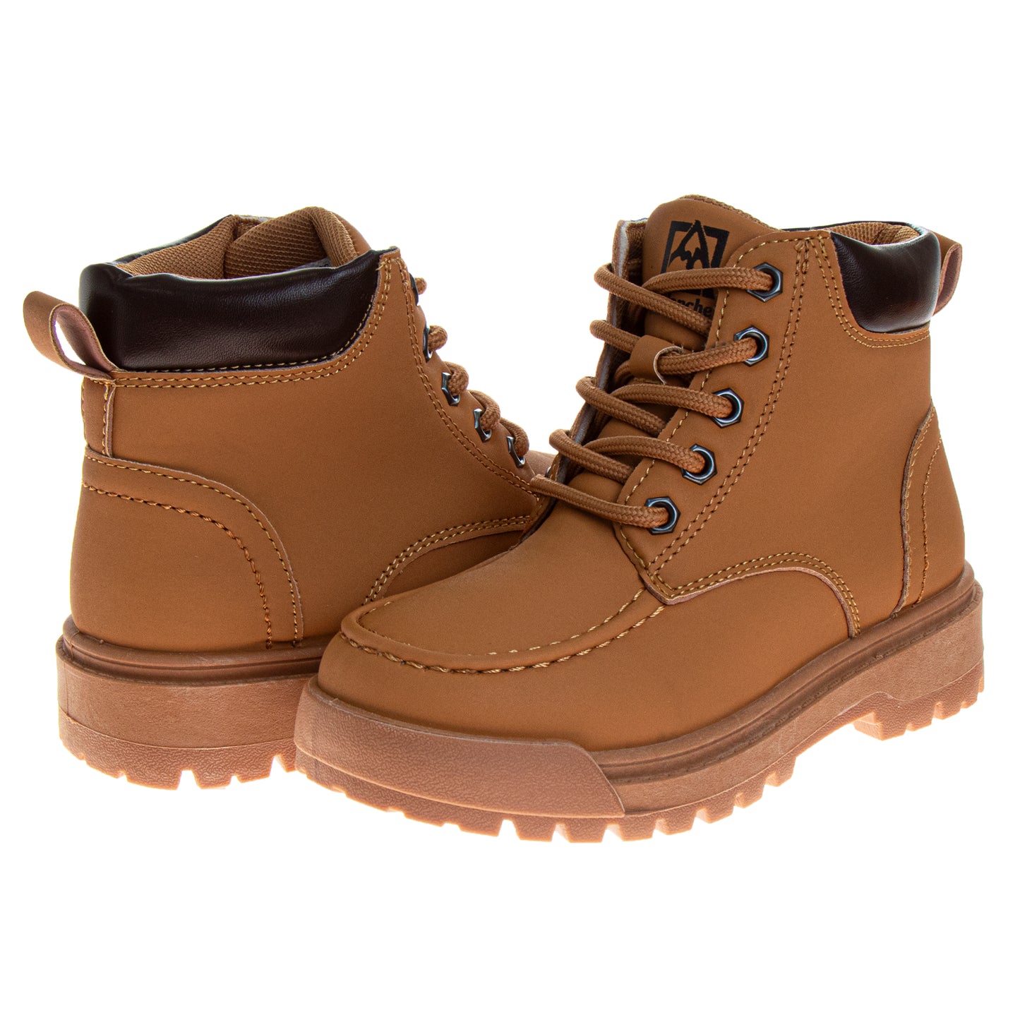 Avalanche Boys' Lace-Up Work Boots Durable Rugged Outdoor Hiking Boots with High-Traction Sole (Little Kid / Big Kid)