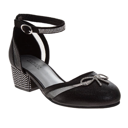 Badgley Mischka Dress Shoes Girls  Elegant Sparkle Formal Occasion Fashion Forward Comfort Fit (Little Kid / Big Kid)