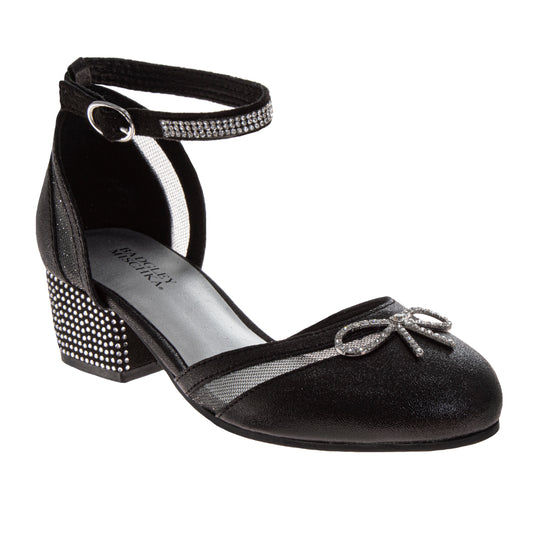 Badgley Mischka Dress Shoes Girls  Elegant Sparkle Formal Occasion Fashion Forward Comfort Fit (Little Kid / Big Kid)