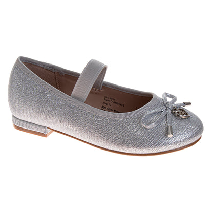 Badgley Mischka Dress Shoes for Girls Elegant Glitter Finish Classic Formal (Little Kids / Big Kids)
