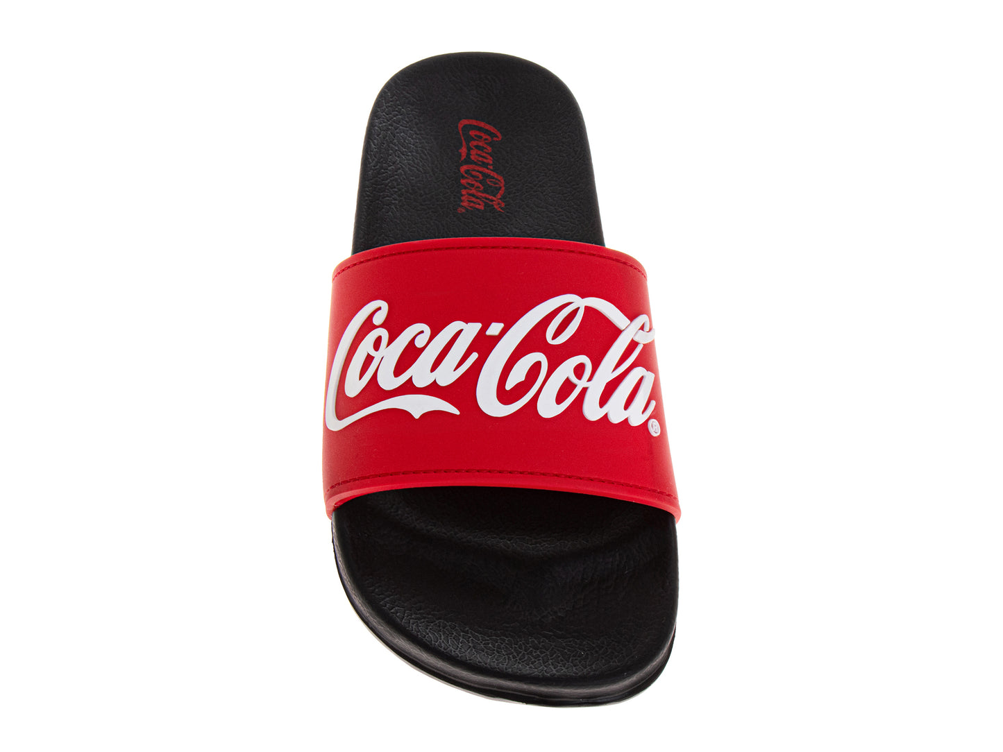 Coca-Cola Men's Classic Logo Slide Sandals, Comfortable Pool, Beach, Shower, and Everyday Slides
