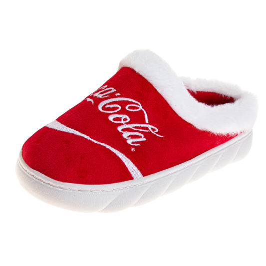 Coca Cola Classic Logo Casual Slippers for Women  Soft Cozy Stylish Indoor Comfort Footwear (Adult)