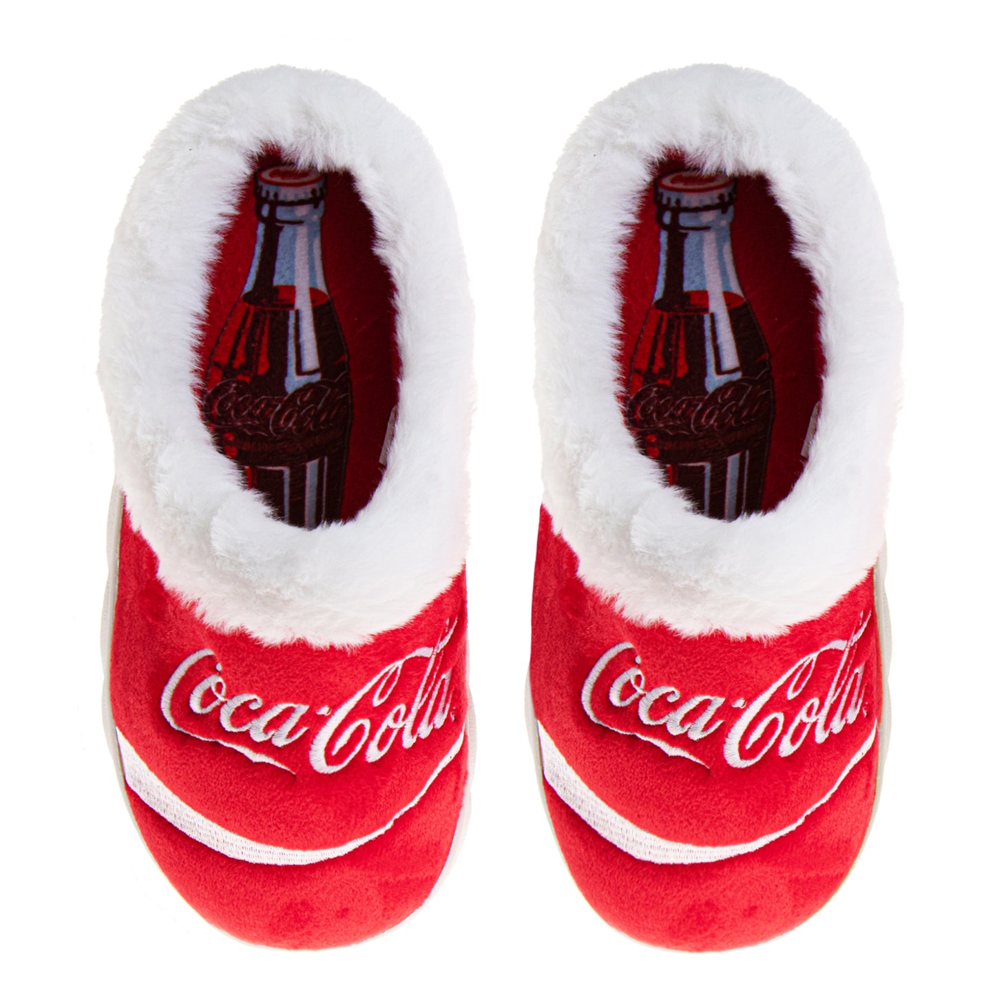 Coca Cola Classic Logo Casual Slippers for Women  Soft Cozy Stylish Indoor Comfort Footwear (Adult)