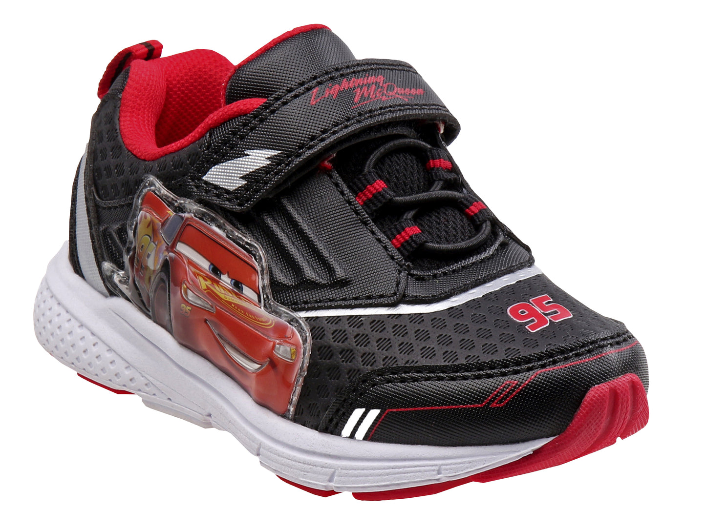 Disney Pixar Cars Sneakers Boys - Two Red Lights Flashing Athletic High-Traction Fast (Toddler Ã¢â‚¬â€œ Little Kid)