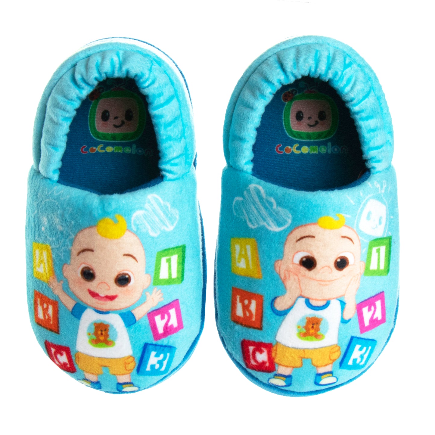 Cocomelon Dual Sizes Boys Nylex Fabric Slippers