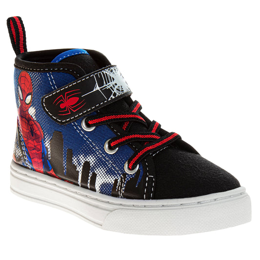 Marvel Spider-Man Boys' High Top Sneakers. (Toddler/Little Kids)