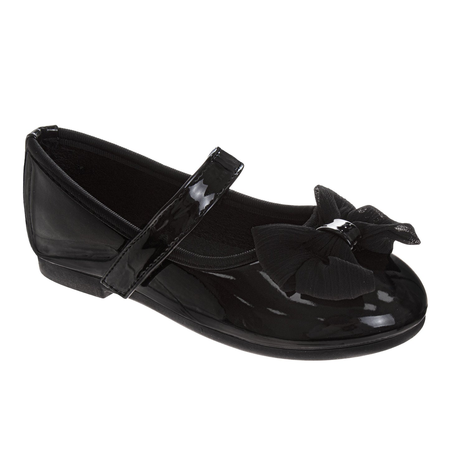 Kensie Girl Patent Mary Jane Flats â€“ Girls Bow Dress Shoes with Strap Closure (Toddler/Little Kid)