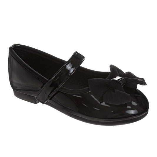 Kensie Girl Patent Mary Jane Flats â€“ Girls Bow Dress Shoes with Strap Closure (Litte Kid/Big Kid)