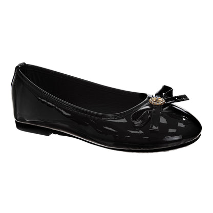 Kensie Girl Ballet Flats â€“ Girls Bow Dress Shoes with Classic Slip-On Style (Litte Kid/Big Kid)