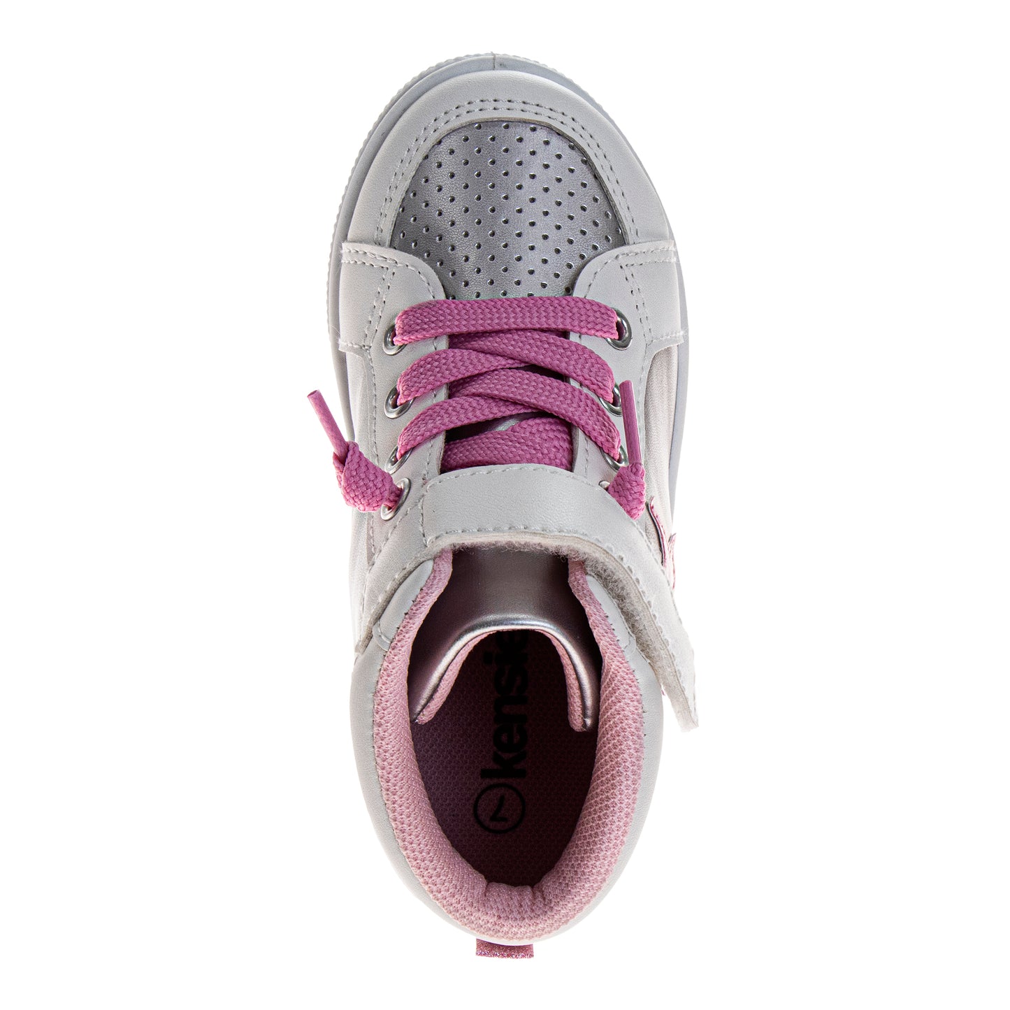 Kensie Girl High-Top Sneakers â€“ Girls Glitter Star Fashion Shoes with Hook-and-Loop Strap (Toddler/Little Kid)