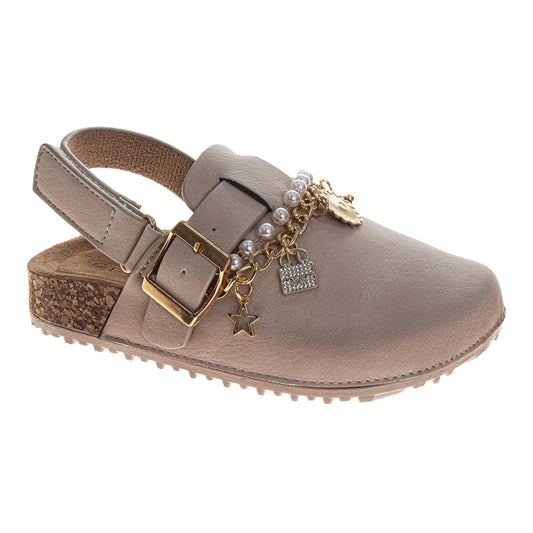 Laura Ashley Slingback Clogs Ã¢â‚¬â€œ Girls Charm Fashion Shoes with Adjustable Buckle Strap (Toddler/LIttle Kid)