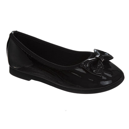 Laura Ashley Mary Jane Flats Ã¢â‚¬â€œ Girls Bow Dress Shoes with Strap Closure  (Toddler)