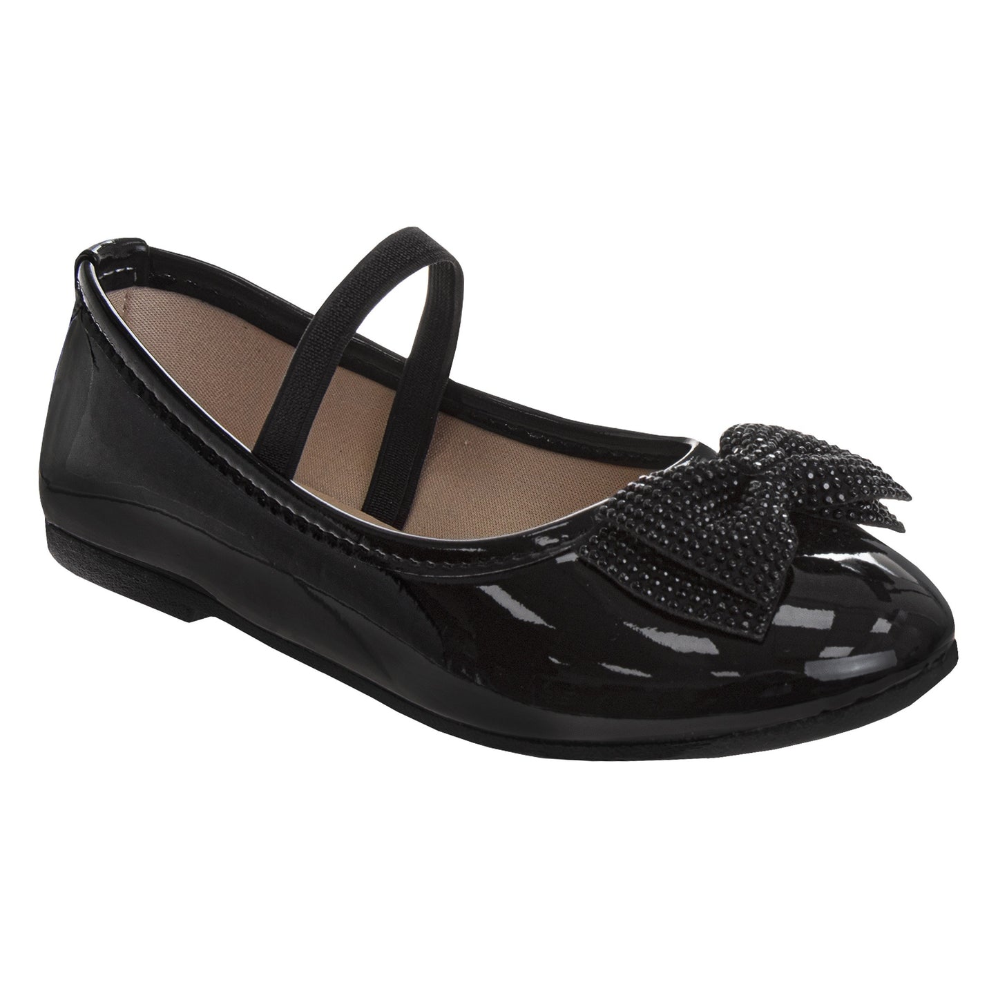 Laura Ashley Mary Jane Flats Ã¢â‚¬â€œ Girls Metallic Dress Shoes with Strap Closure (Little Kid/Big Kid)