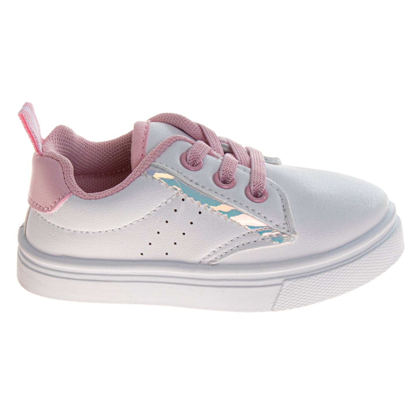Laura Ashley Fashion Sneakers Ã¢â‚¬â€œ Girls Hook-and-Loop Star Casual Shoes with Rainbow Charm Detail (Toddler) (Copy)