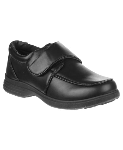 Josmo Boys' Hook & Loop School Shoes Uniform Dress Shoes with Easy Velcro Closure, Lightweight & Durable (Toddler/Little Kid)