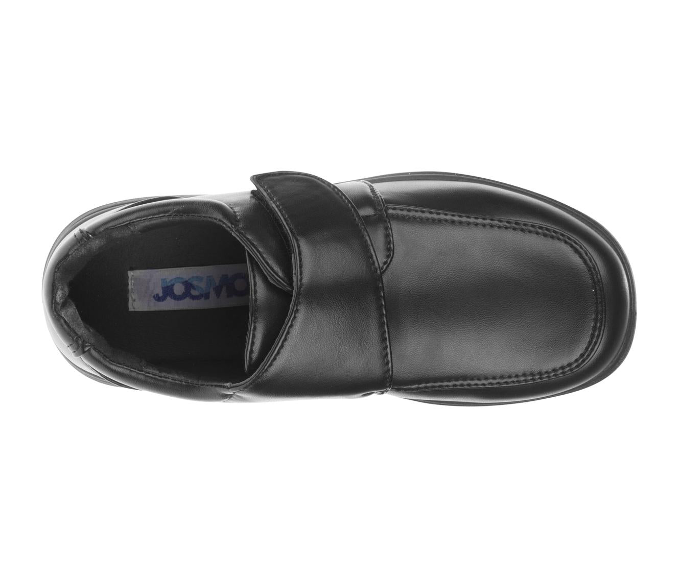 Josmo Boys' Hook & Loop School Shoes Uniform Dress Shoes with Easy Velcro Closure, Lightweight & Durable (Toddler/Little Kid)