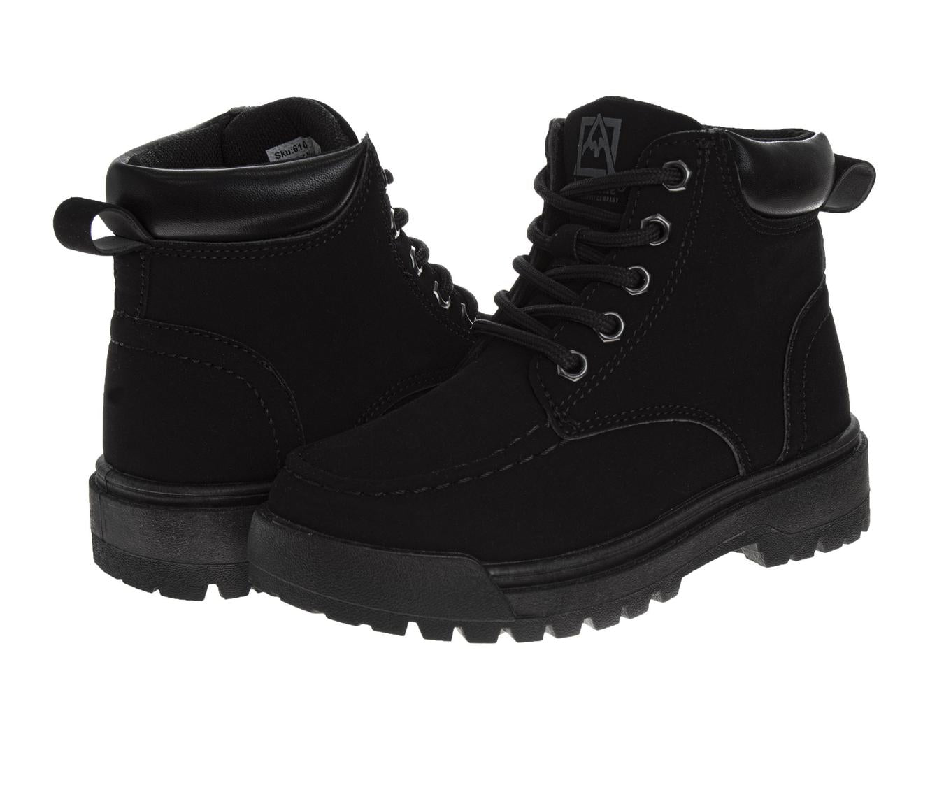 Avalanche Boys' Lace-Up Work Boots Durable Rugged Outdoor Hiking Boots with High-Traction Sole (Little Kid / Big Kid)