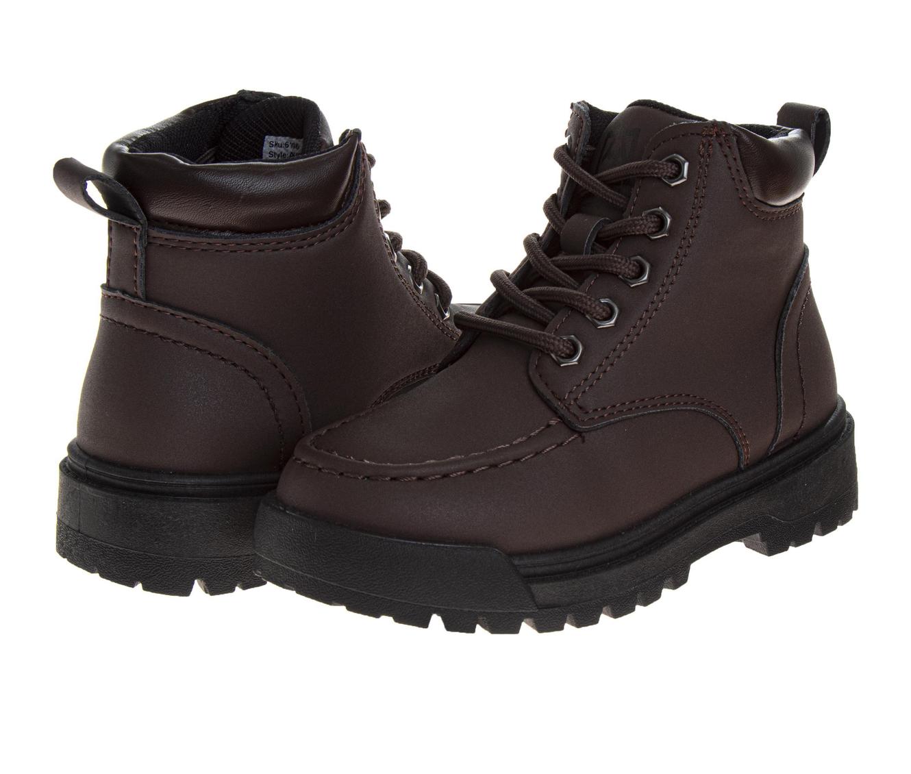 Avalanche Boys' Lace-Up Work Boots Durable Rugged Outdoor Hiking Boots with High-Traction Sole (Little Kid / Big Kid)