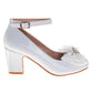 Badgley Mischka Girls' Double Ankle Strap Dress Shoes. (Little Kids/Big Kids)